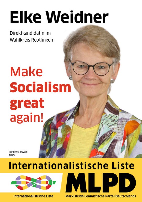 Flyer Direktkandidatin für Reutlingen Elke Weidner